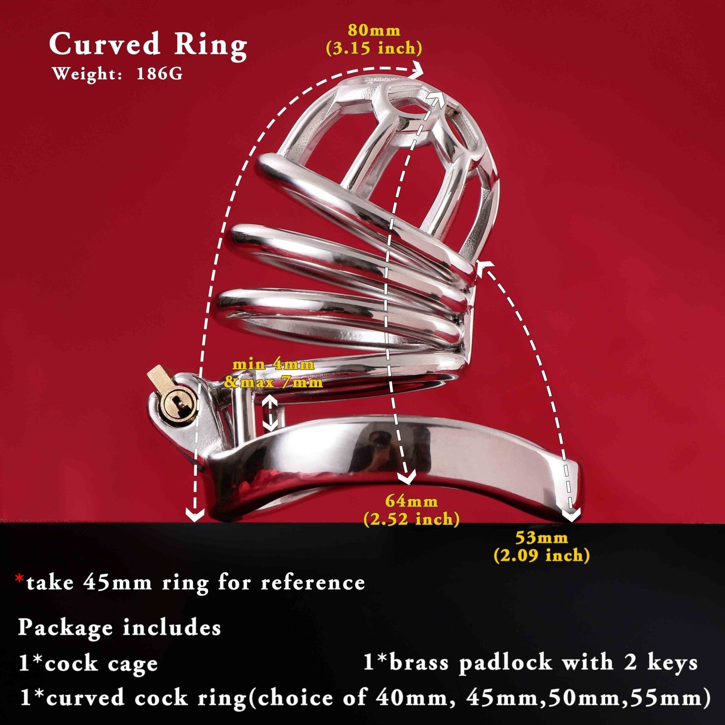 Male Chastity Cage, F3003 - FRRK