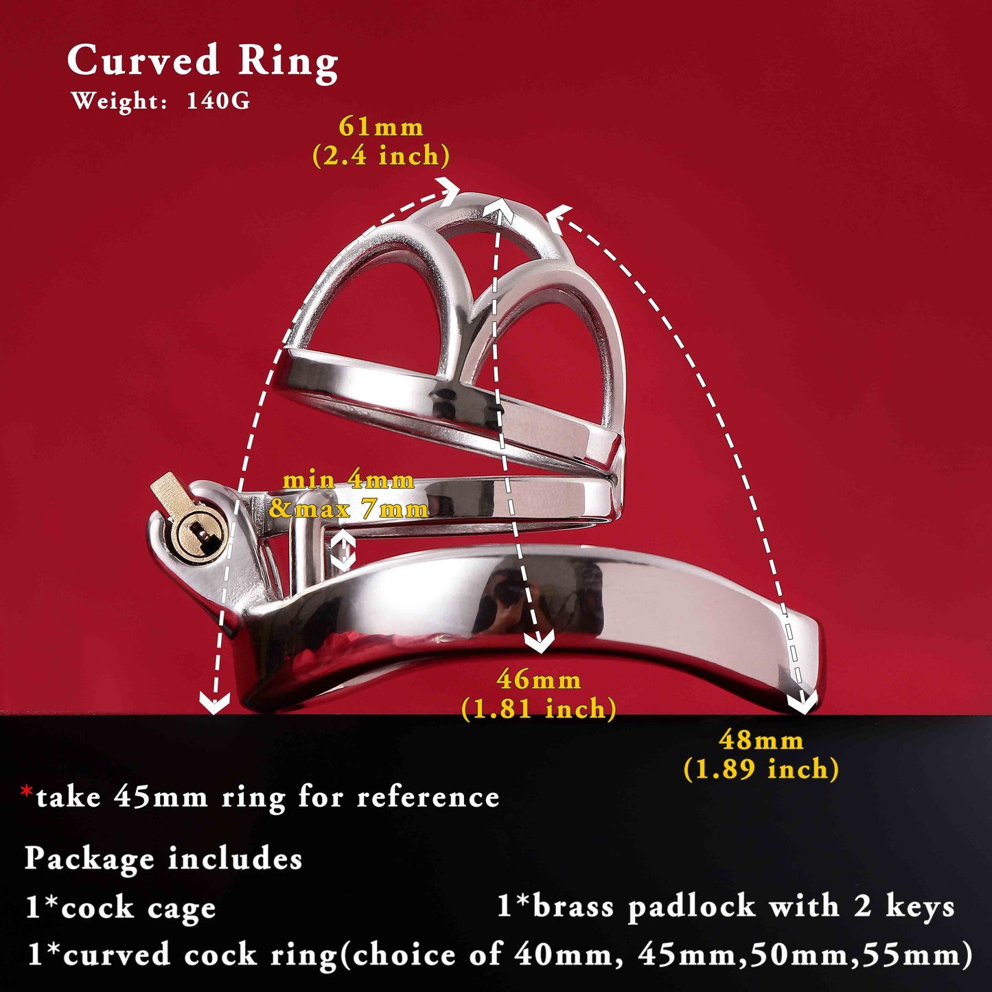 Male Chastity Cage, F3007 - FRRK