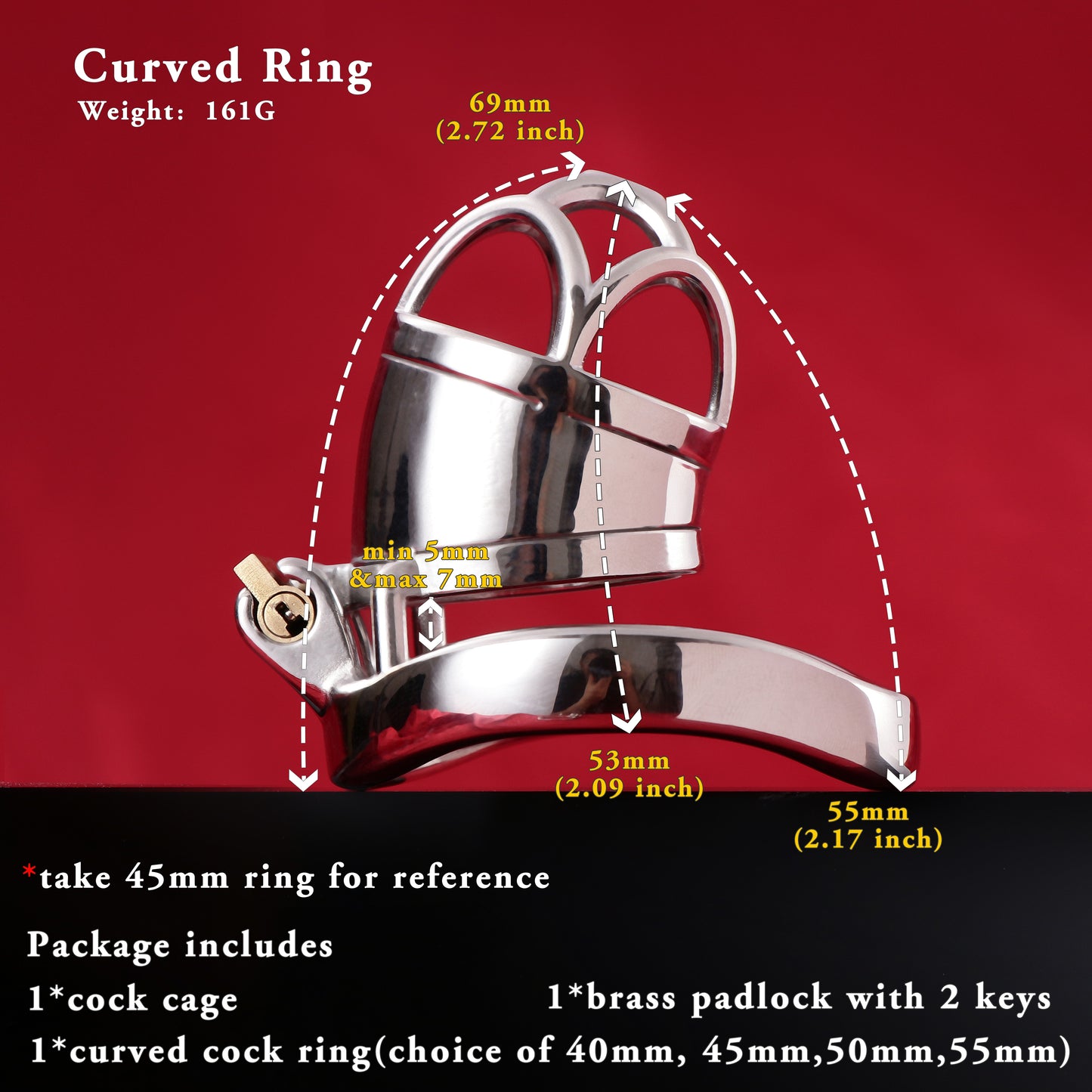 Male Chastity Cage, F3021