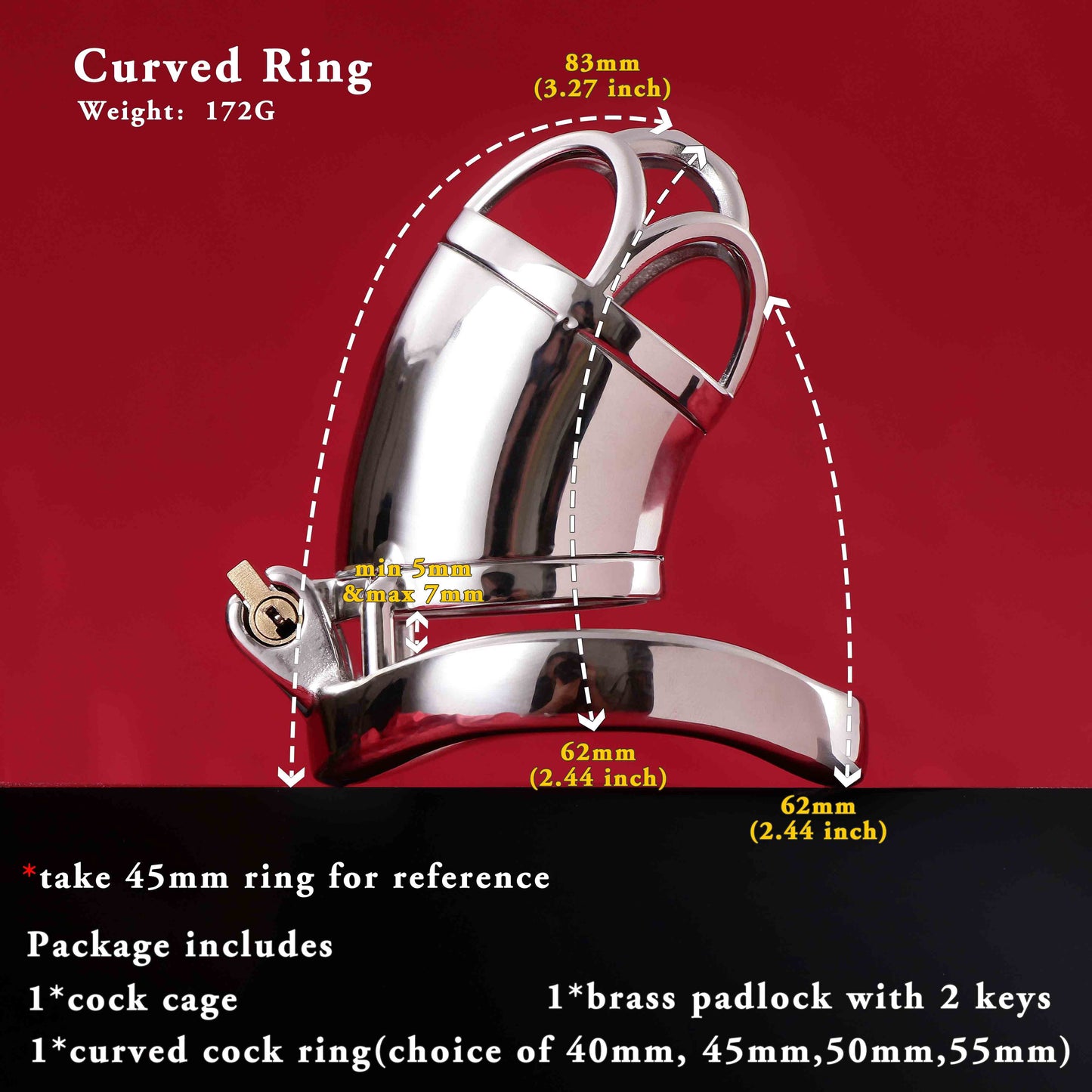 Male Chastity Cage, F3022 - FRRK