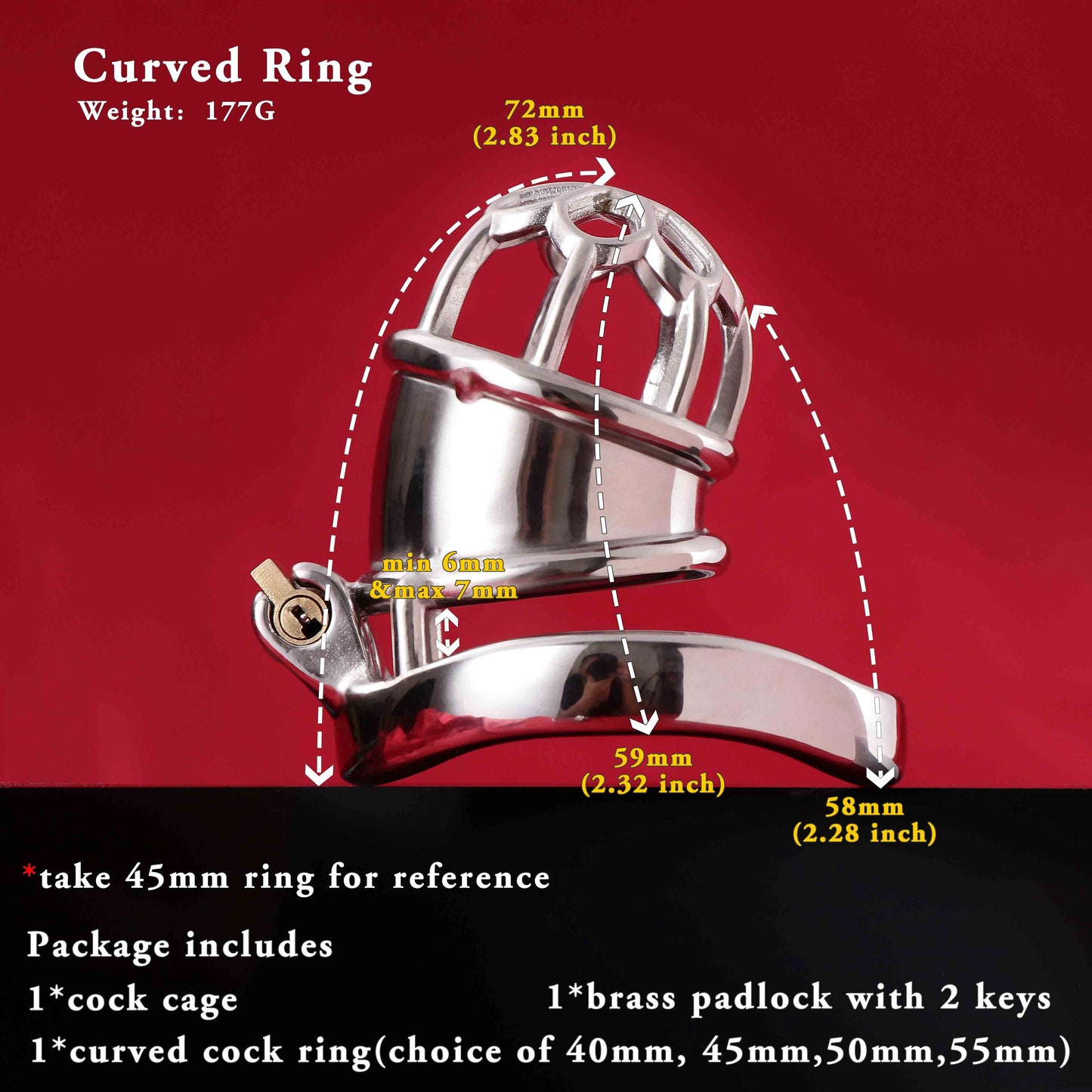 Male Chastity Cage, F3016 - FRRK