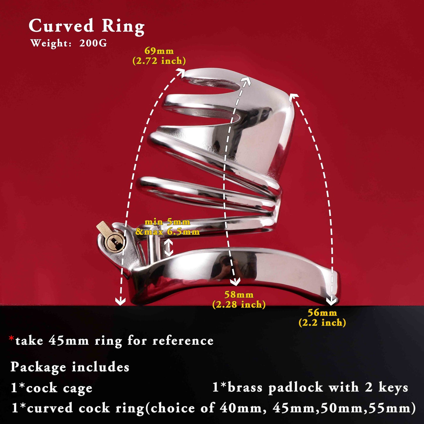 Male Chastity Cage, F3014 - FRRK