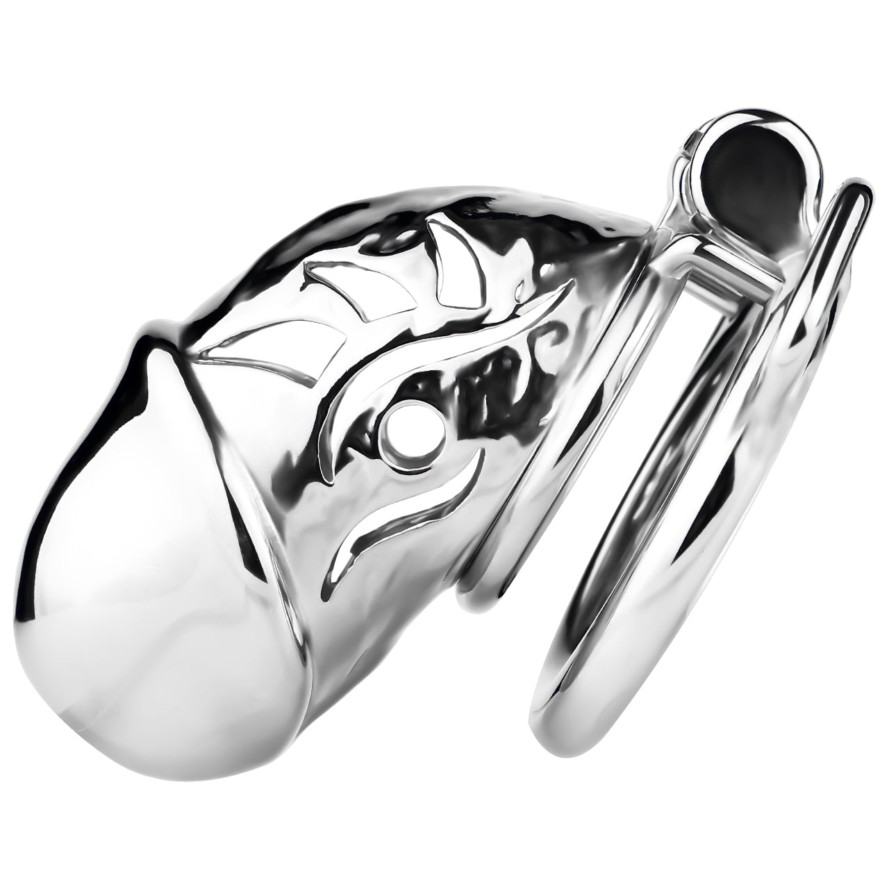 Metal Chastity Dick Locking Cage- Silver