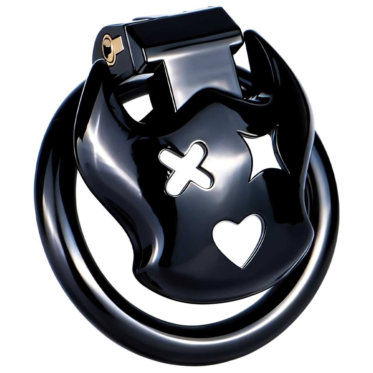 Flat Dark Devil Chastity Cage | F329A