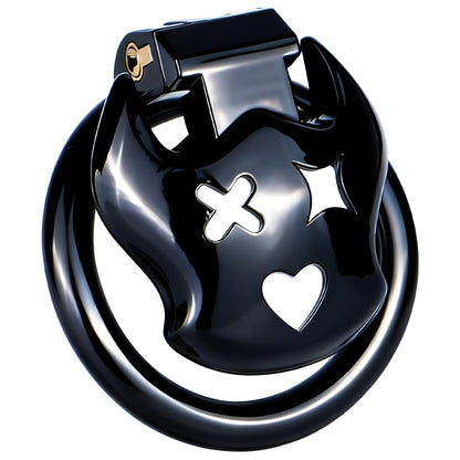 Flat Dark Devil Chastity Cage | F329A