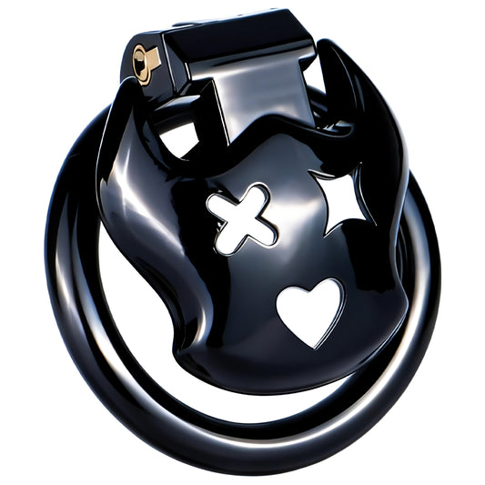 Flat Dark Devil Chastity Cage | F329A