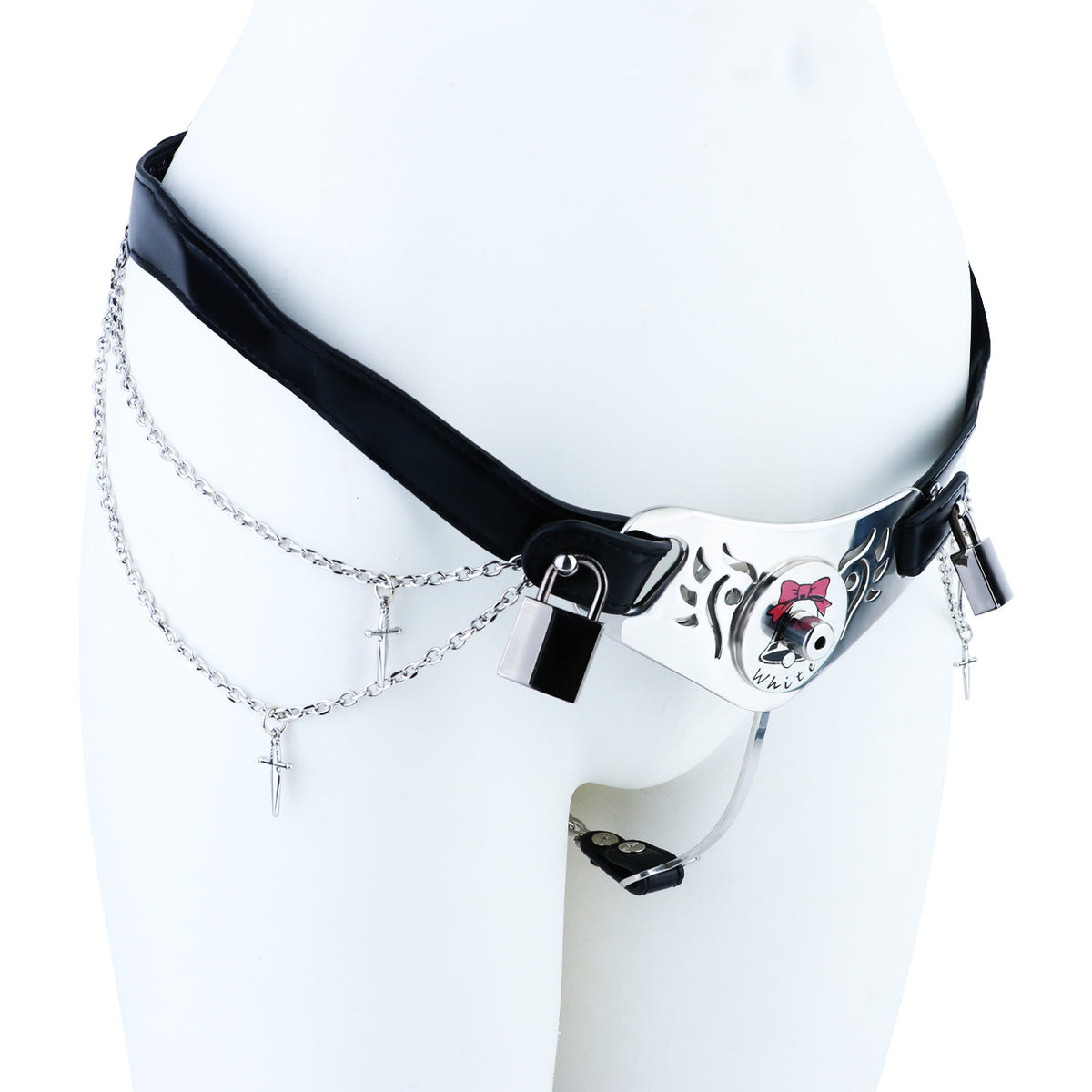 Lockable Harness Bondage Inverted Chastity Pants | F364A