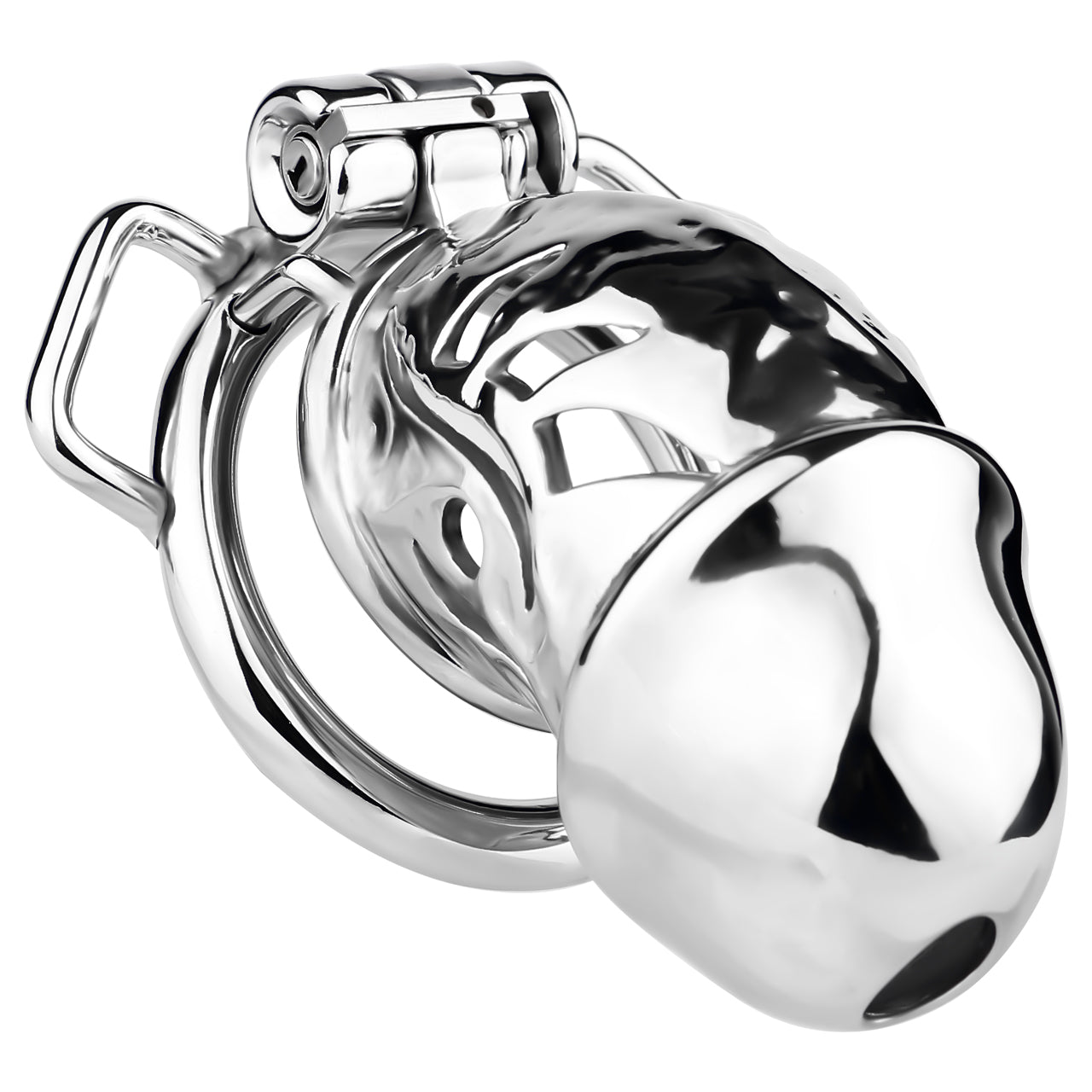 Metal Chastity Dick Locking Cage- Silver