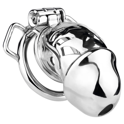 Metal Chastity Dick Locking Cage- Silver
