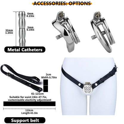 Butterfly Flat Sissy Chastity Cage