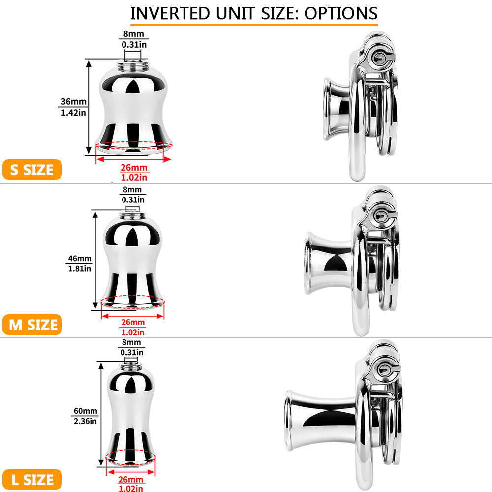 Convertible Flat & Inverted Chastity Cage | F365