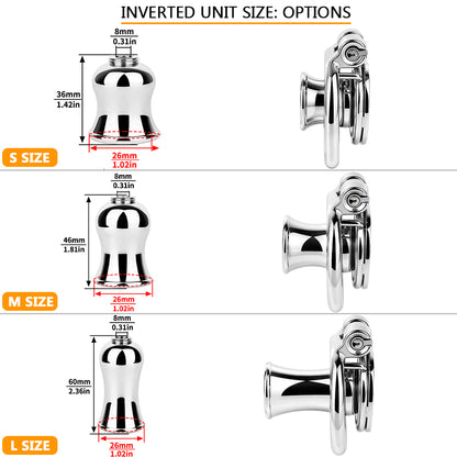Convertible Flat & Inverted Chastity Cage | F365