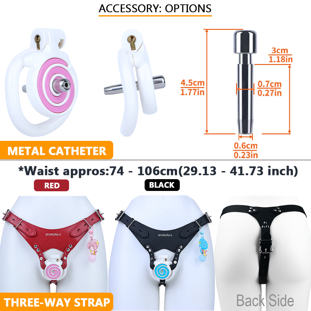 Candy Heart Flat Chastity Cage | AS125