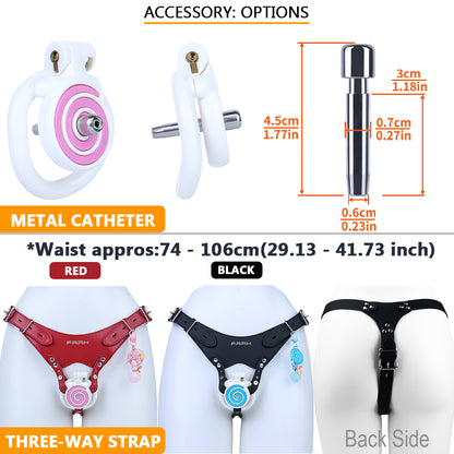 Candy Heart Flat Chastity Cage | AS125