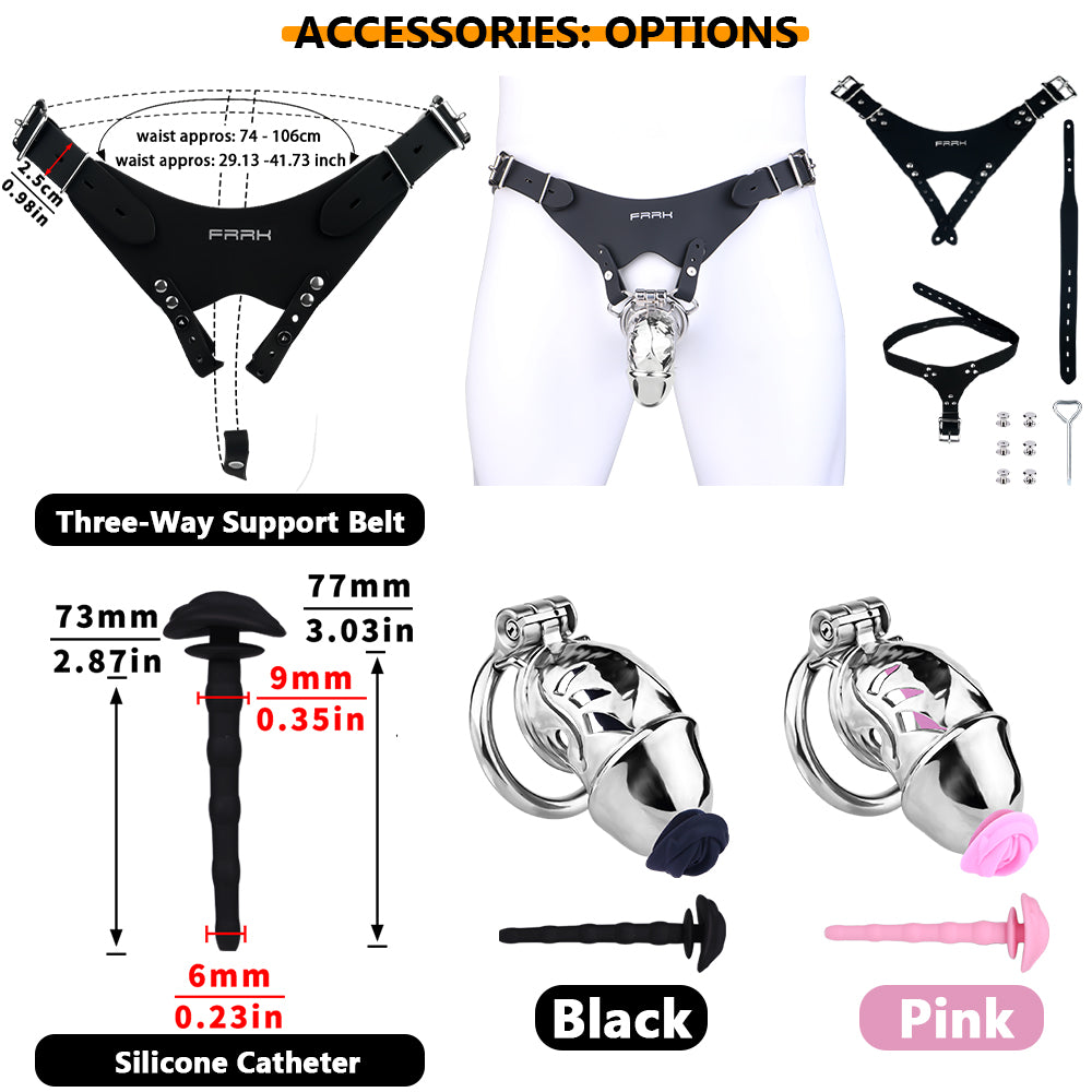 Metal Chastity Dick Locking Cage- Silver