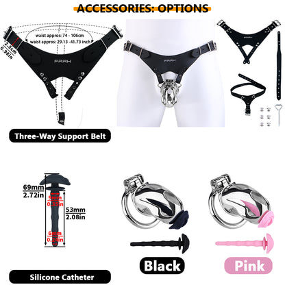 Cobra Series Mamba Chastity Cage | F312A Medium Size - Silver