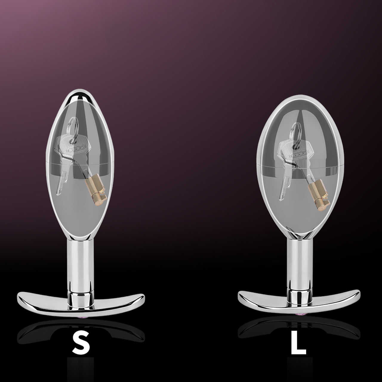 Hollow Metal Butt Plug with Hidden Key Storage | F344A