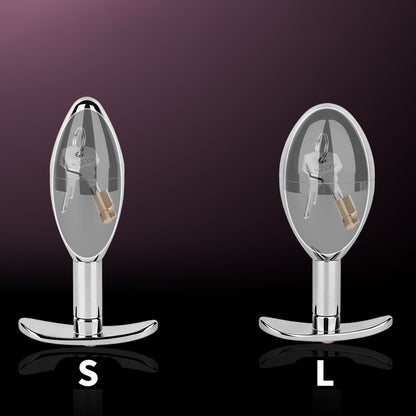 Hollow Metal Butt Plug with Hidden Key Storage | F344A