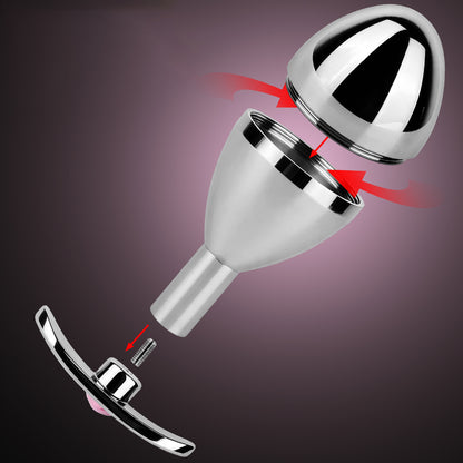 Hollow Metal Butt Plug with Hidden Key Storage | F344A