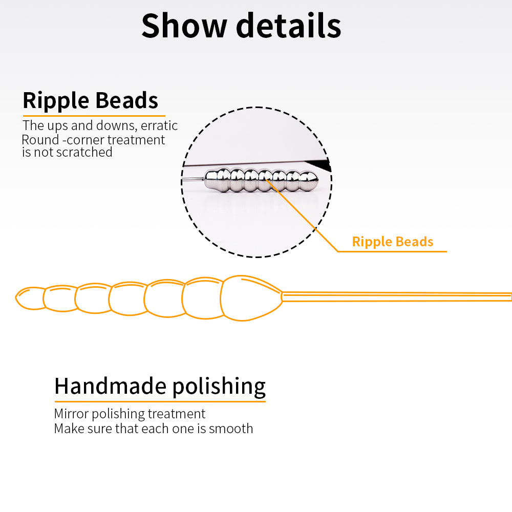 Multiple Layers Ripple Spheres Urethral Sounding Rod | F3180 - FRRK