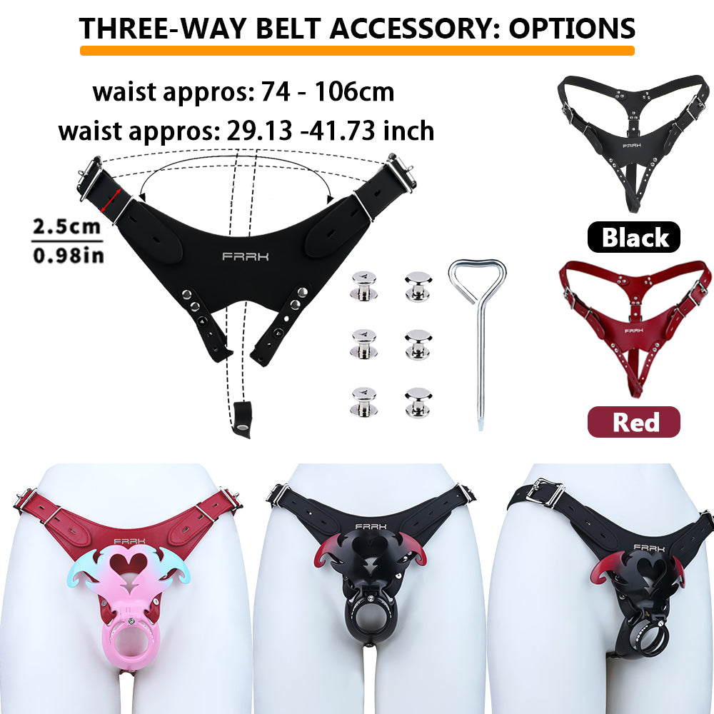 Succubus Rhinestone Dual Cock Ring Chastity Cage | AS211
