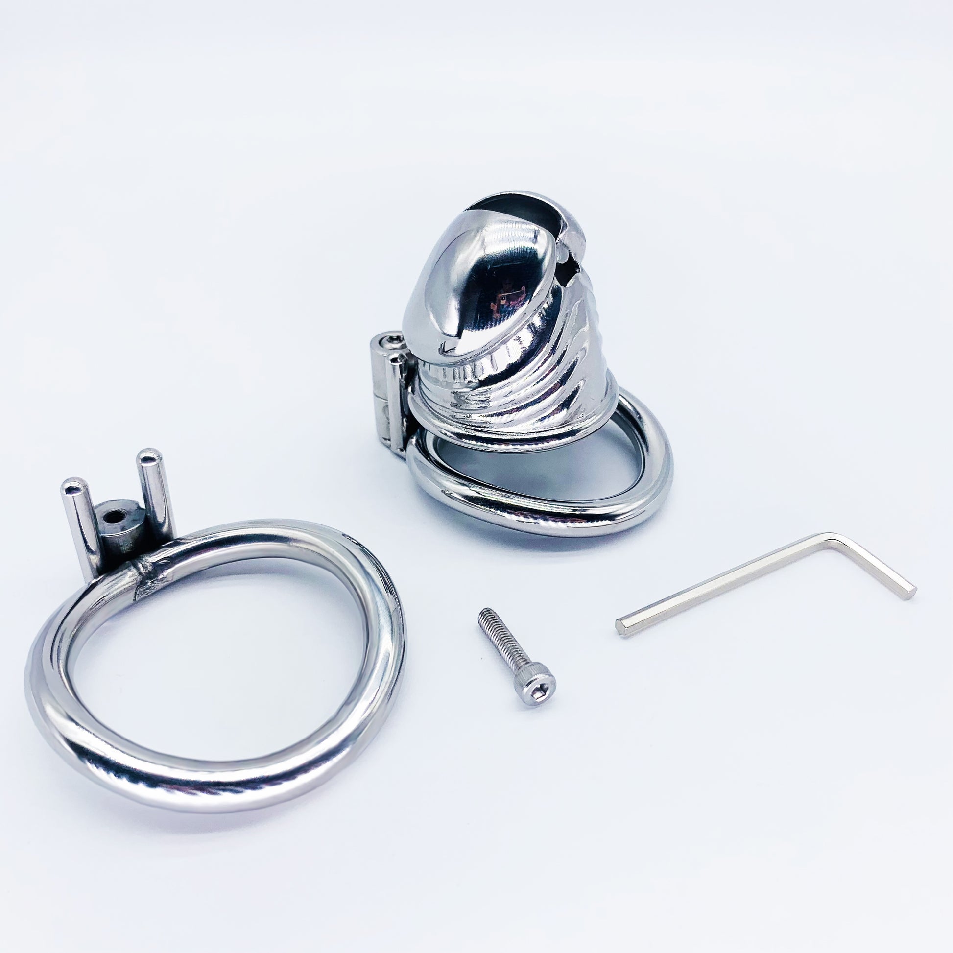Allen Wrench Locks Solid Steel Male Chastity Cage, F3106 - FRRK