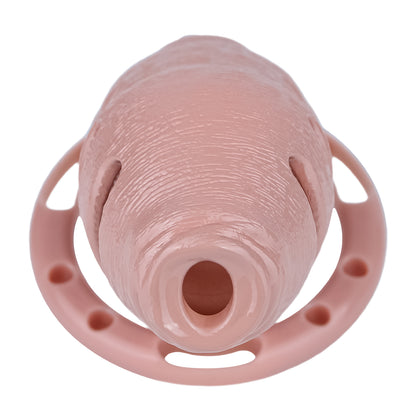 ABS Resin Realistic Dick Chastity Cage – Fully Enclosed Type AS037