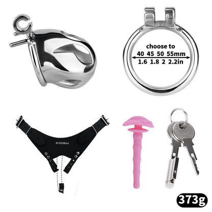 Cobra Series Mamba Chastity Cage | F312A Small Size - Silver