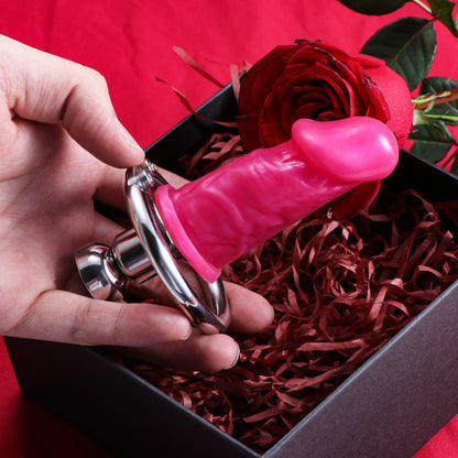 Flat Inverted Chastity Cage With Dildo, F3403 - FRRK