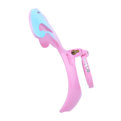 Succubus Rhinestone Dual Cock Ring Chastity Cage | AS211
