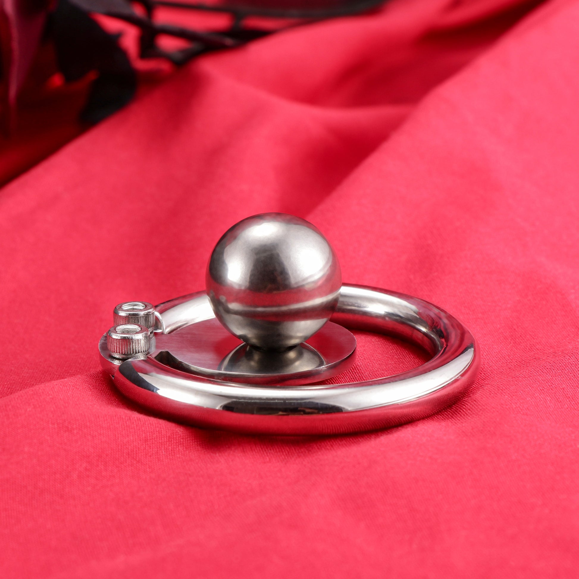 Flat Disc Chastity Cage With Inverted Steel Ball, F3161 - FRRK