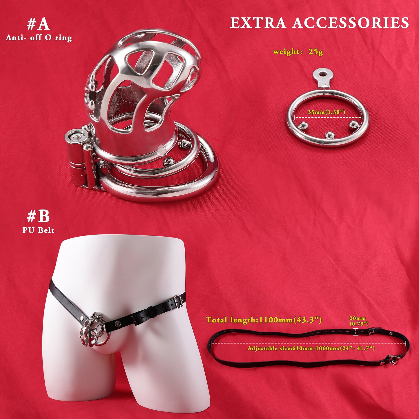 Standard Cobra Chastity Cage Allen Wrench Lock, F3092 - FRRK