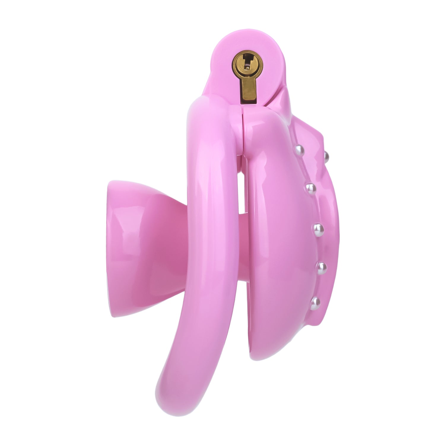 ABS Resin Rhinestone Inverted Pussy Chastity Cage | AS604
