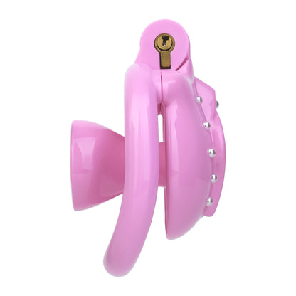 ABS Resin Rhinestone Inverted Pussy Chastity Cage | AS604
