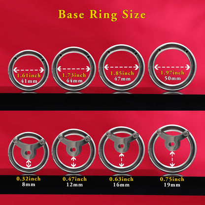Inverted Negative Long Bar Ball Flat Chastity Cage, F3165 - FRRK