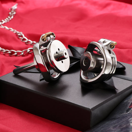 Inverted Single Cylinder Flat Chastity Cage, F3149 - FRRK