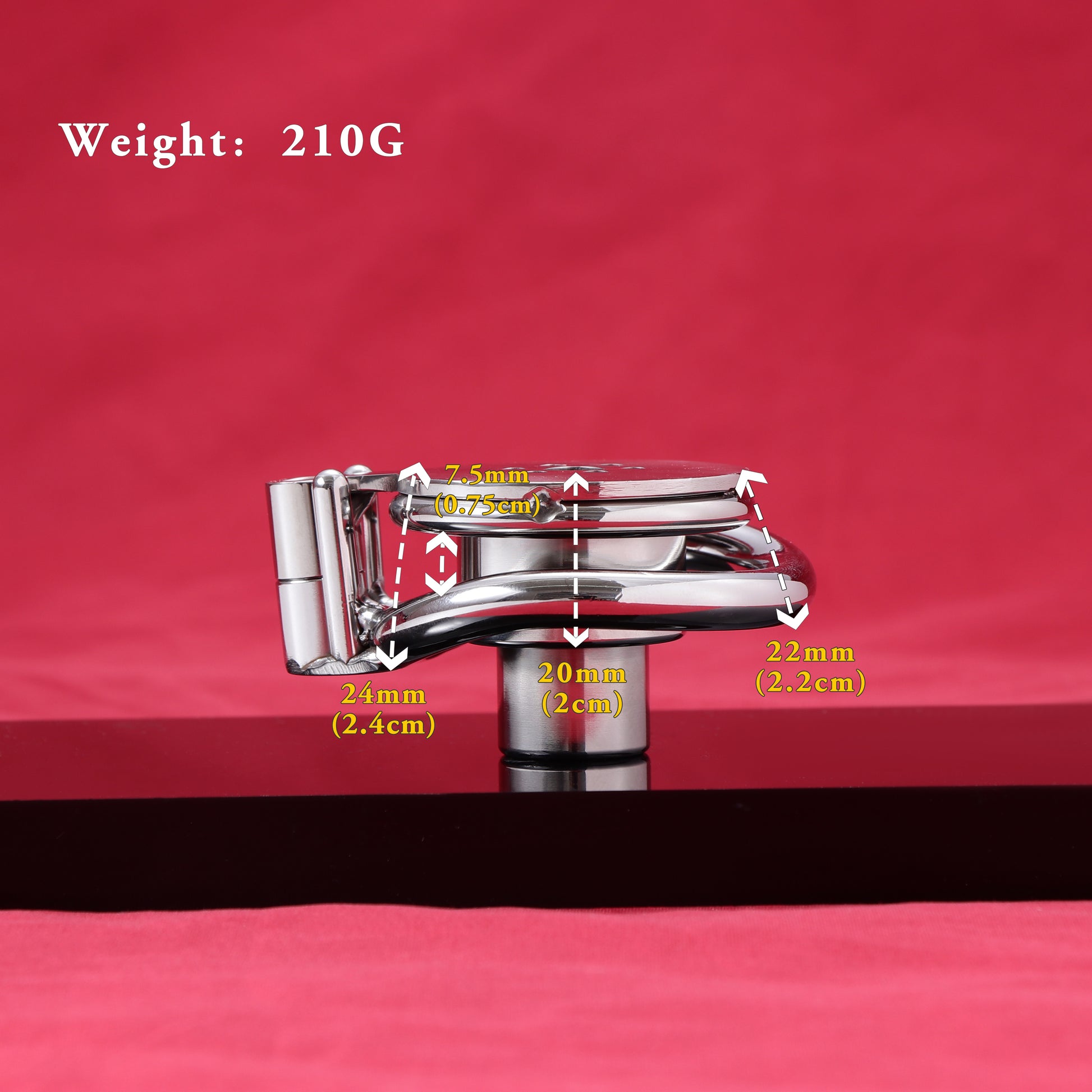 Inverted Double Cylinder Flat Chastity Cage Allen Wrench Lock, F3152 - FRRK