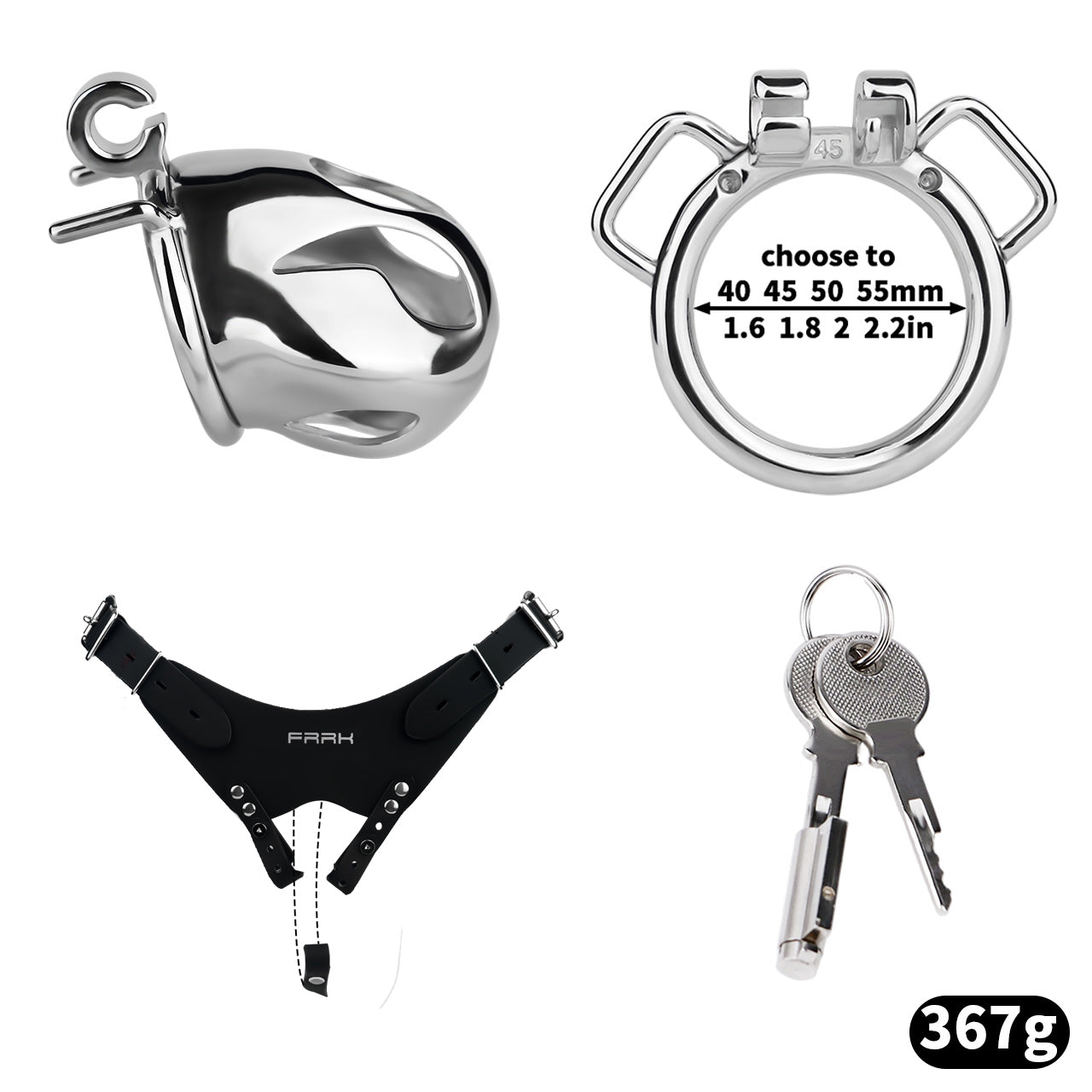 Mamba Chastity Cage | F312A Small Size - Silver