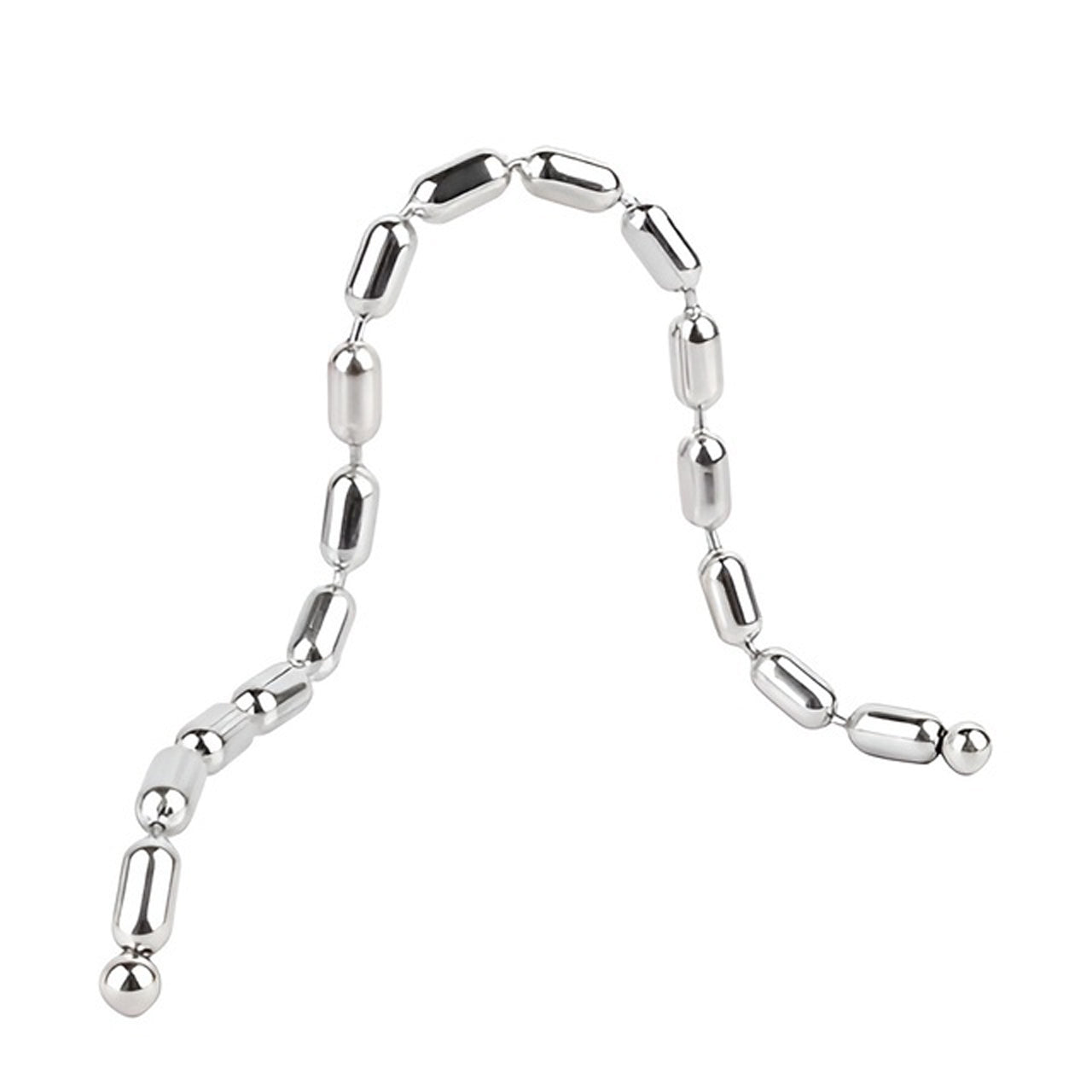 8mm Metal Soft Urethral Sounds Penis Plug with Chain - Capsule shaped | F3208A - FRRK
