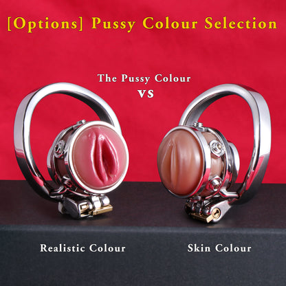 Silicone Pussy Inverted Chastity Cage, F3411 - FRRK