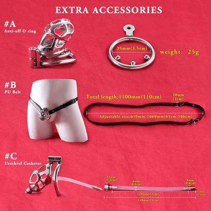 Small Mamba Chastity Cage Allen Wrench Lock, F3088 - FRRK