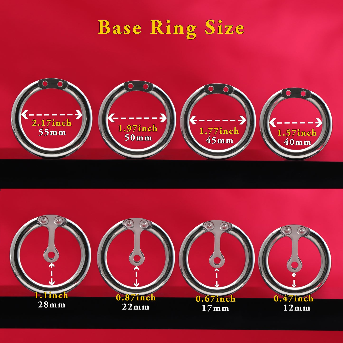 Flat Inverted Chastity Cage With Dildo, F3404 - FRRK