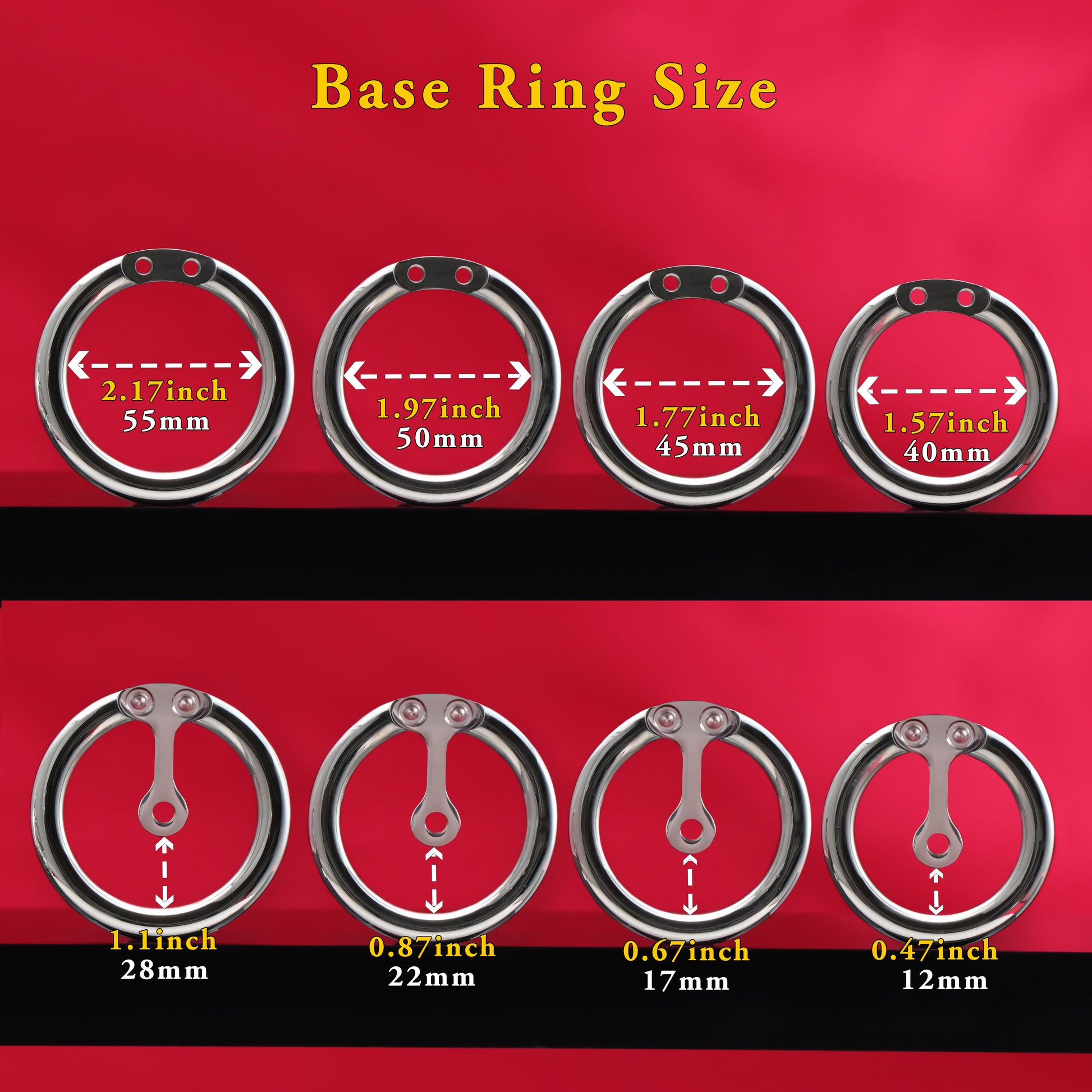 Flat Inverted Chastity Cage With Dildo, F3404 - FRRK