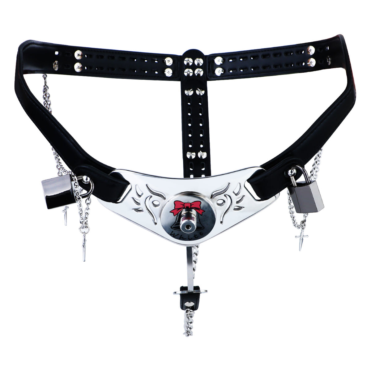 Lockable Harness Bondage Inverted Chastity Pants | F364A