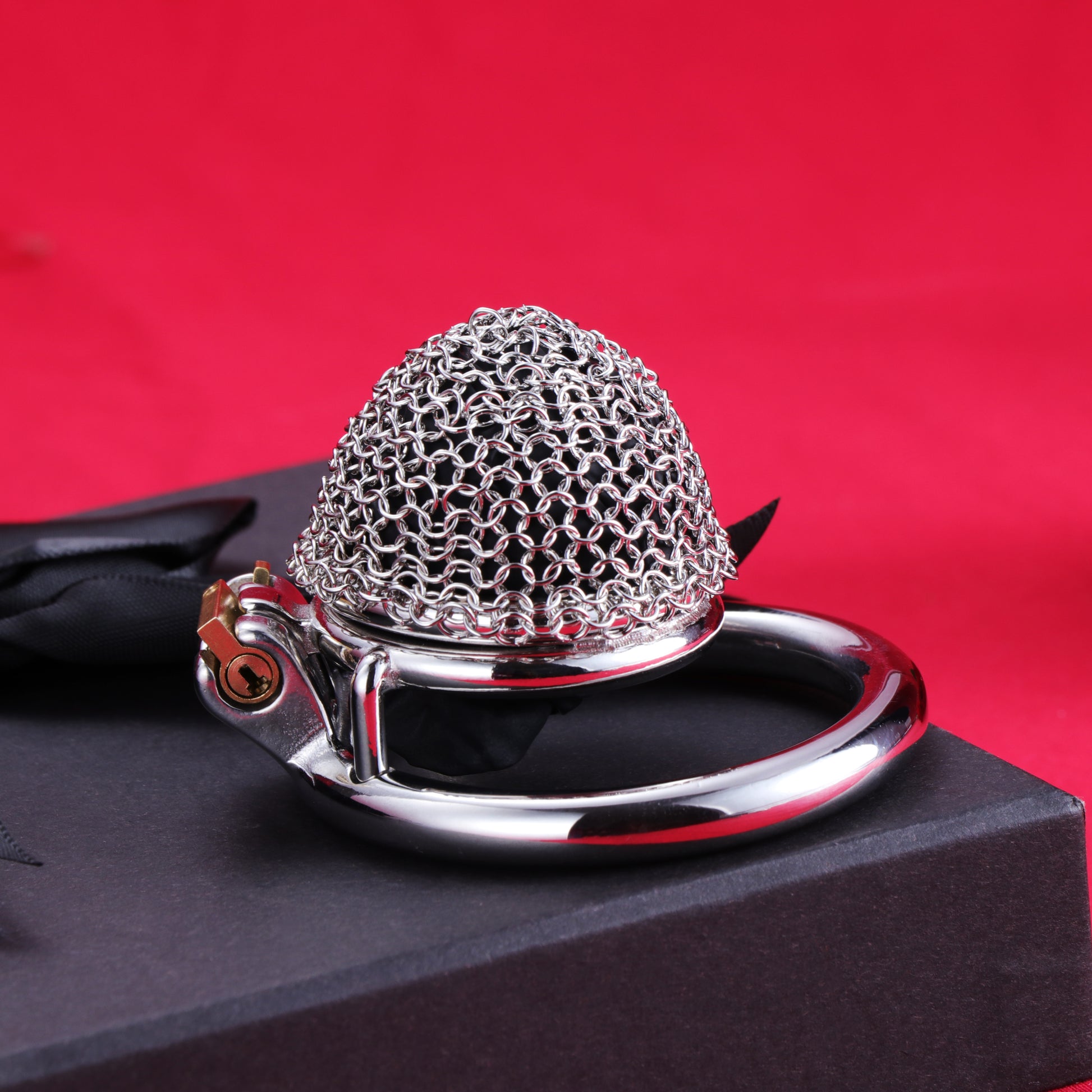 Nub Metal Mesh Chastity Cage, F3199 - FRRK