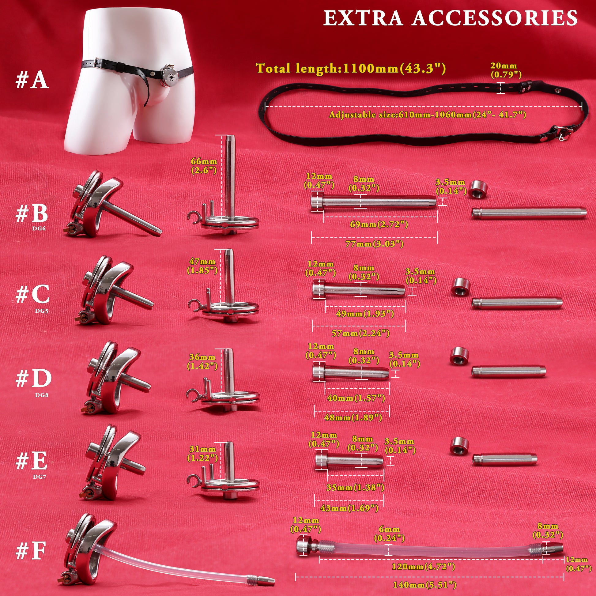 Flat Chastity Cage, F3176 - FRRK