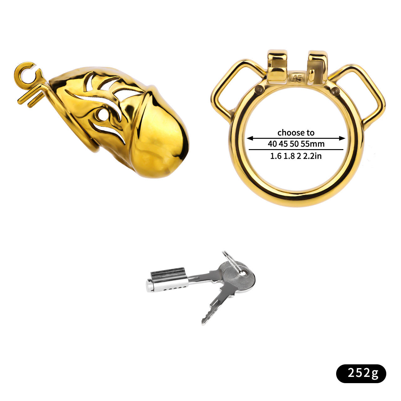 Metal Chastity Dick Locking Cage