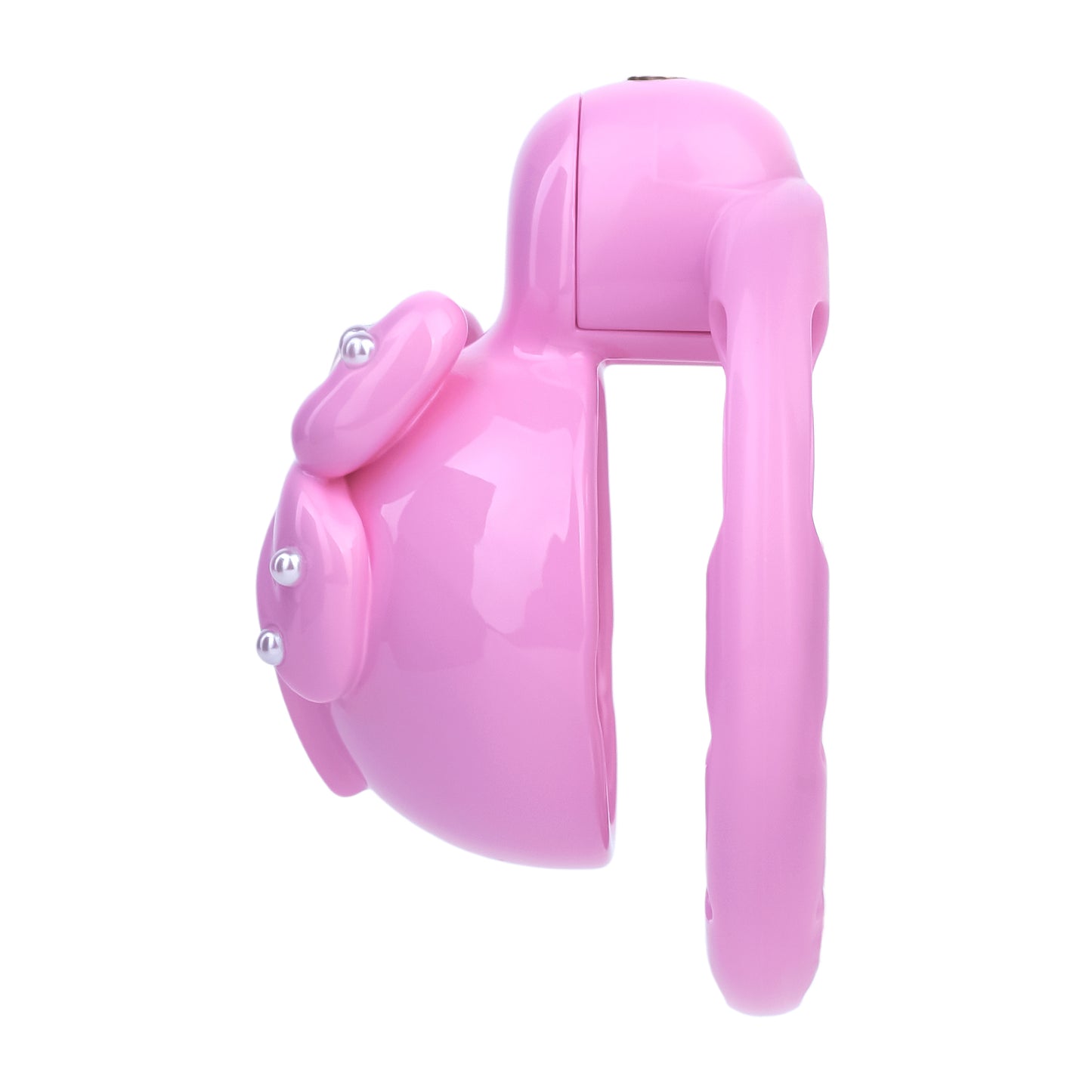 ABS Resin Rhinestone Bowknot Pot Lid Chastity Cage | AS605
