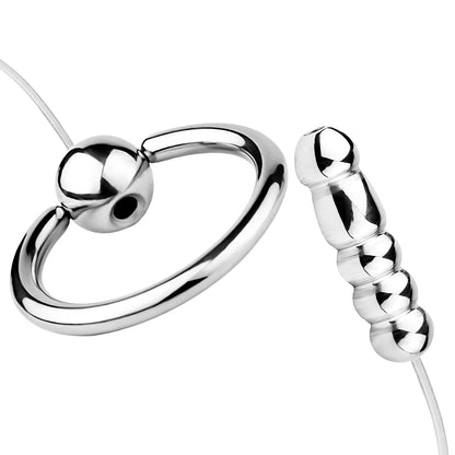 Ribbed-Shaped Prostate Massager with Nylon Cord and Pull Ring | F3209 - FRRK