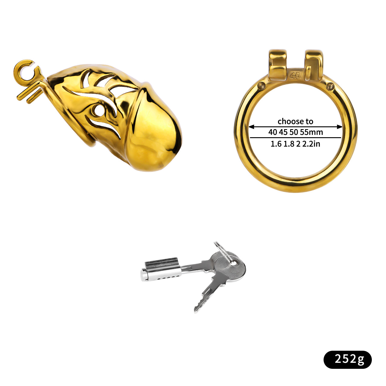 Metal Chastity Dick Locking Cage